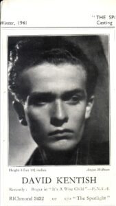 David Kentish Spotlight entry - Winter 1941